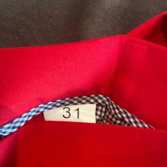 Men’s or Teen Red Flat Fronted Dress Pants Prom Party Formal Size 31 NWT - Picture 9 of 9